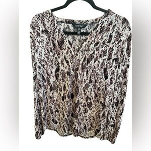 Ellen Tracy Snake Skin Pattern Blouse